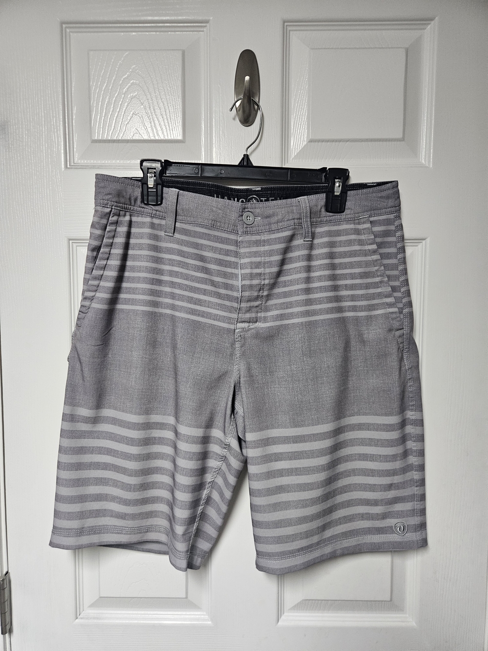 Hang Ten Gray Striped Swim Trunks